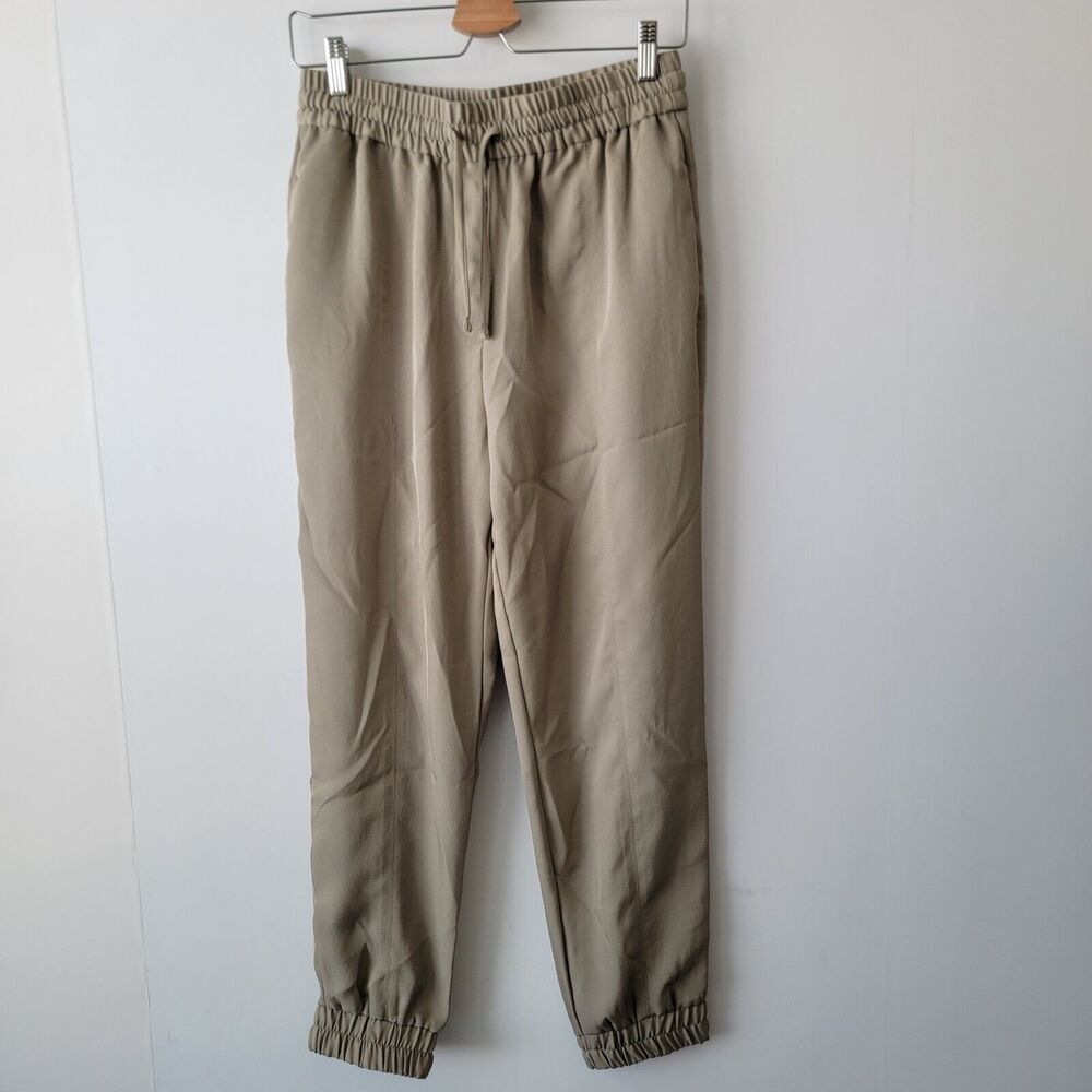 Zara Beige/Taupe Drawstring Jogger Pants